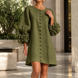 Lucinda Floral Cuff Dress - Green