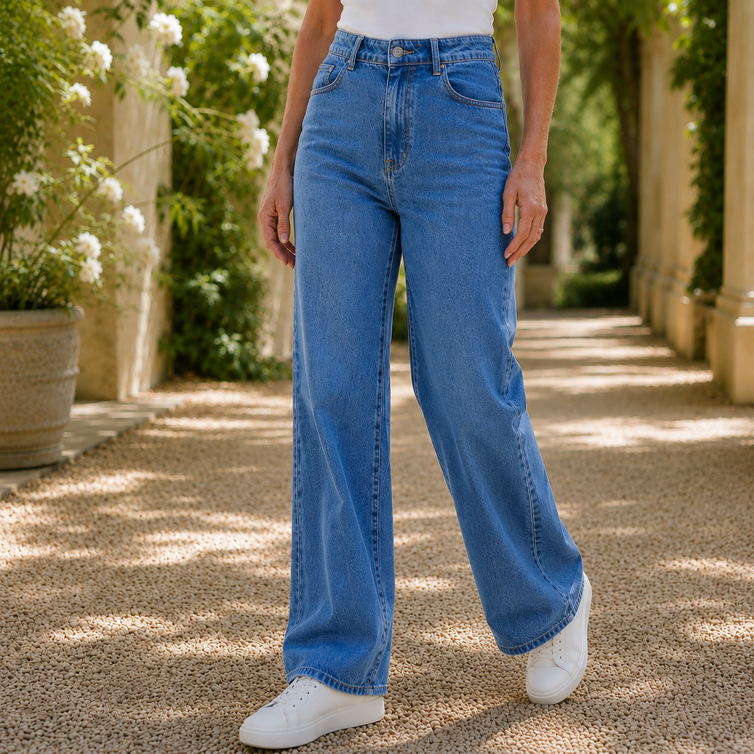 Maia Wide-Leg Jeans - Blue