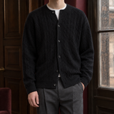 Brandon Cable Cardigan - Black