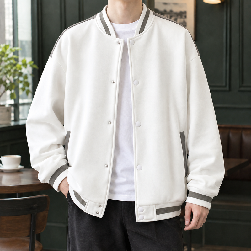 Blake Varsity Jacket - White