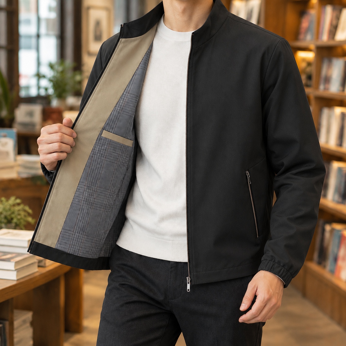 Forrester Zip Jacket - Three Pockets Black