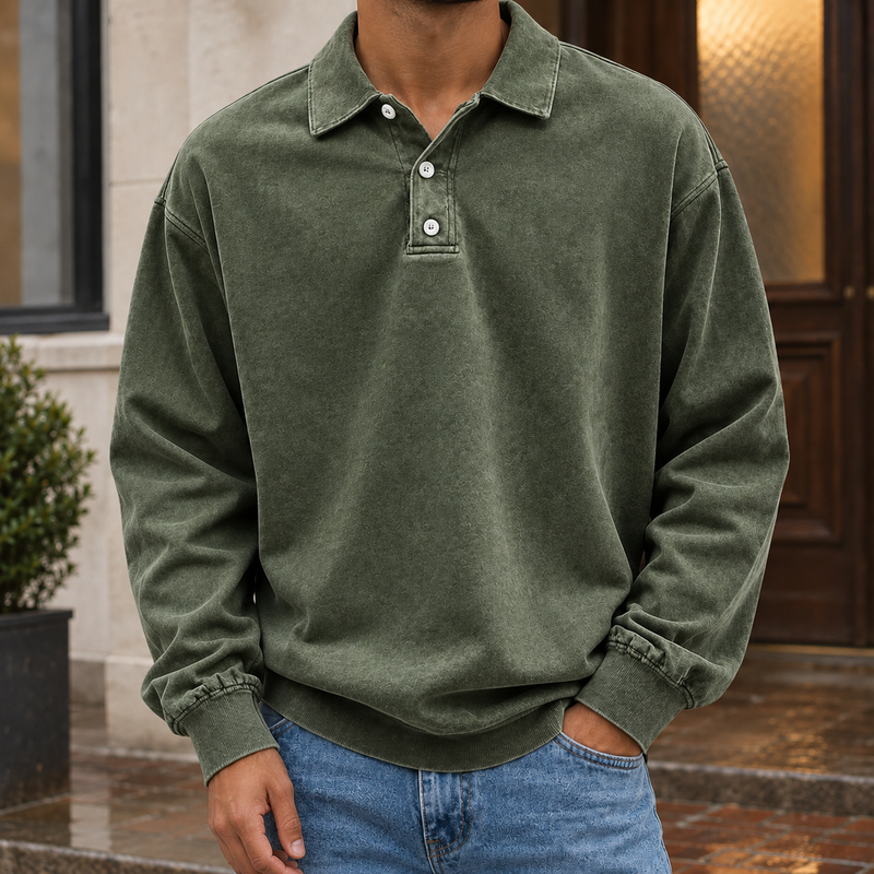 Oliver Relaxed Polo - Army Green