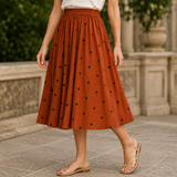 Daphne Midi Skirt - Orange