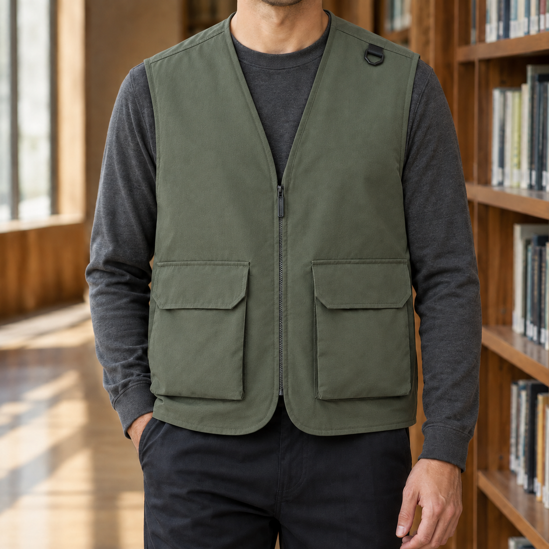 Mason Utility Vest - Army Green