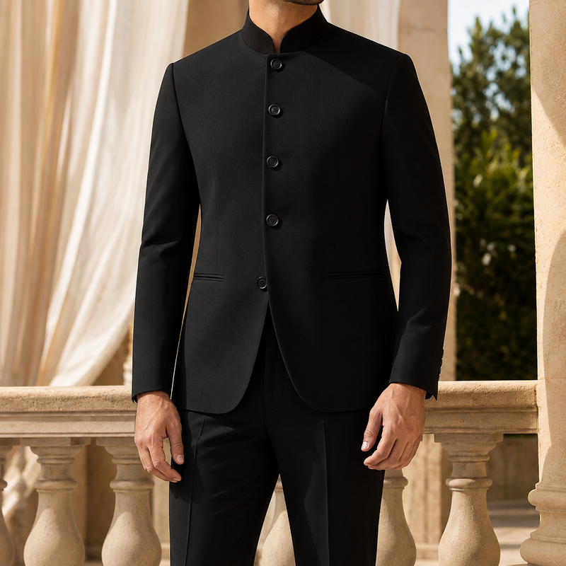 Vaughn Nehru Jacket - Black