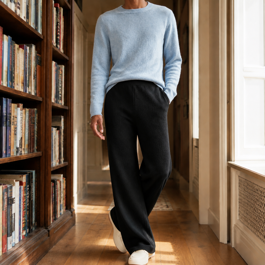 Florian Merino Wool Pants - Black