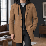 Vaughn Hooded Wool Coat - Camel