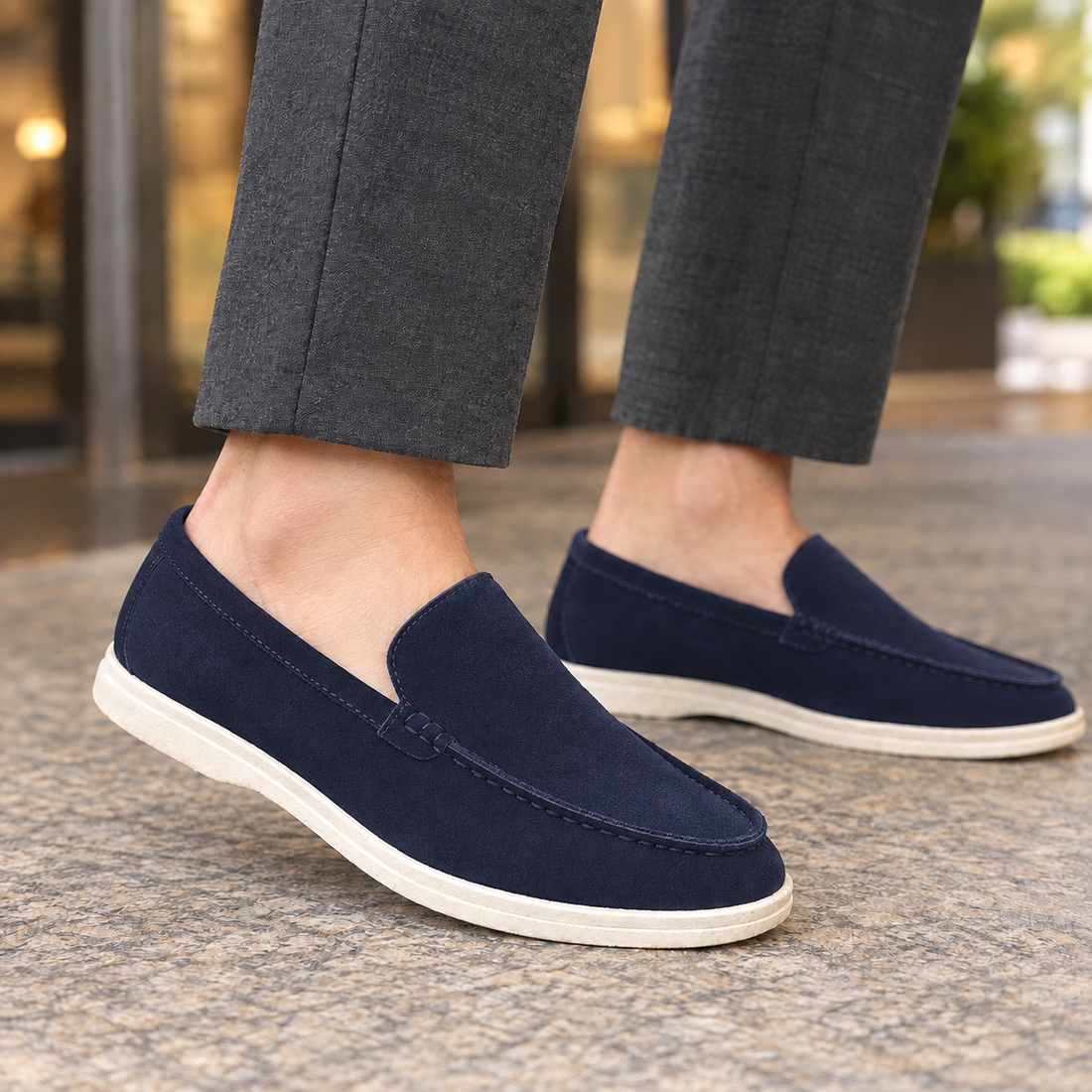 Bassano Slip-On Loafers - Dark Blue