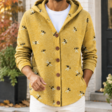 Florian Hooded Cardigan - Yellow