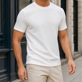 Caleb Textured T-Shirt - Weiß