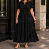 Zinnia Tiered Maxi Dress - Black