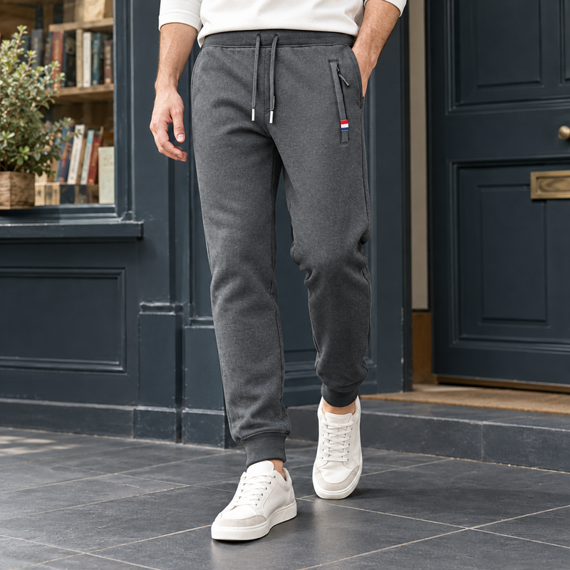 Austin Relaxed Joggers - Dark Gray Ankle-tied