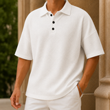 Samson Waffle Polo - White