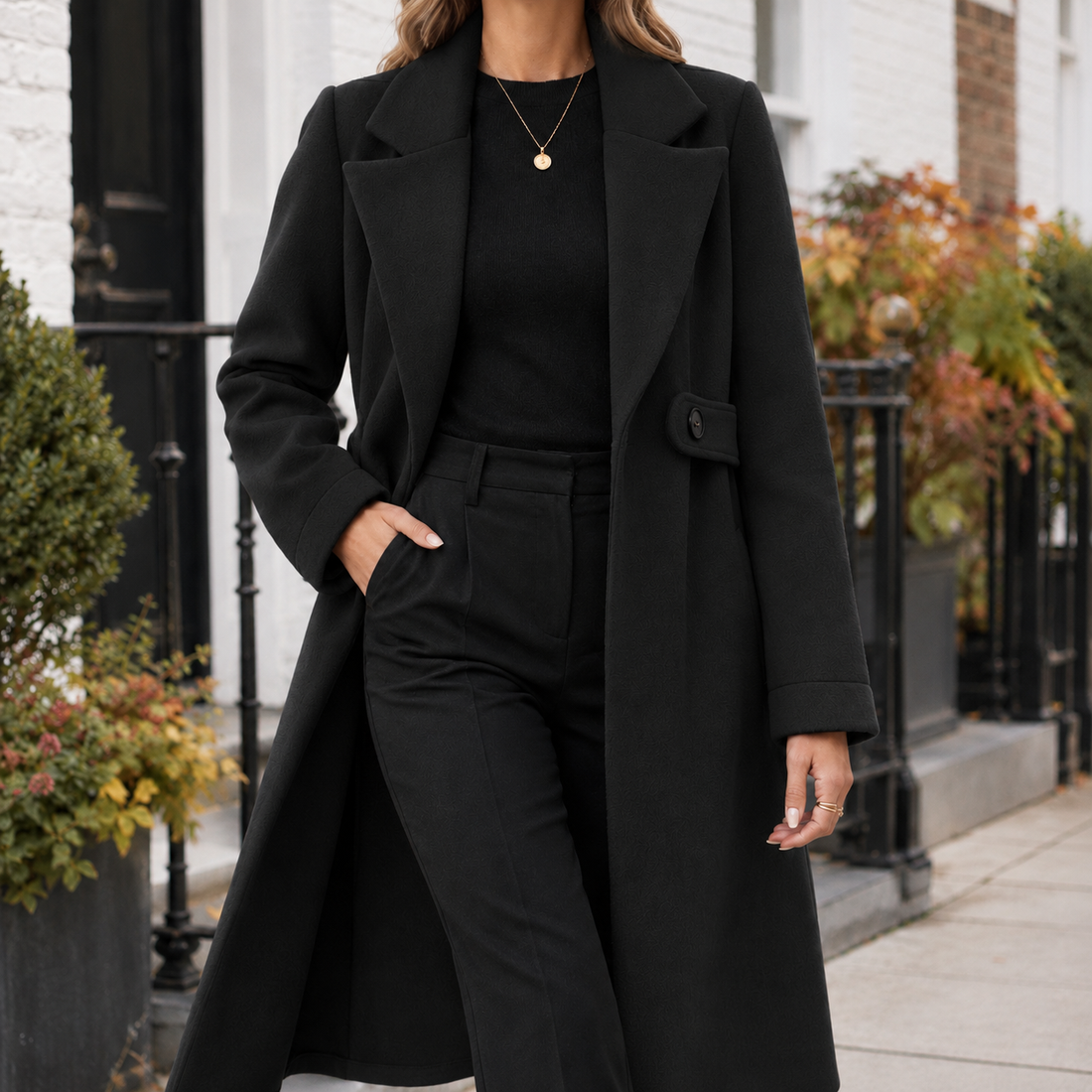 Brigitta-June Longline Coat - Black