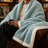 Yewdale Jacquard Throw - Peninsula Blue