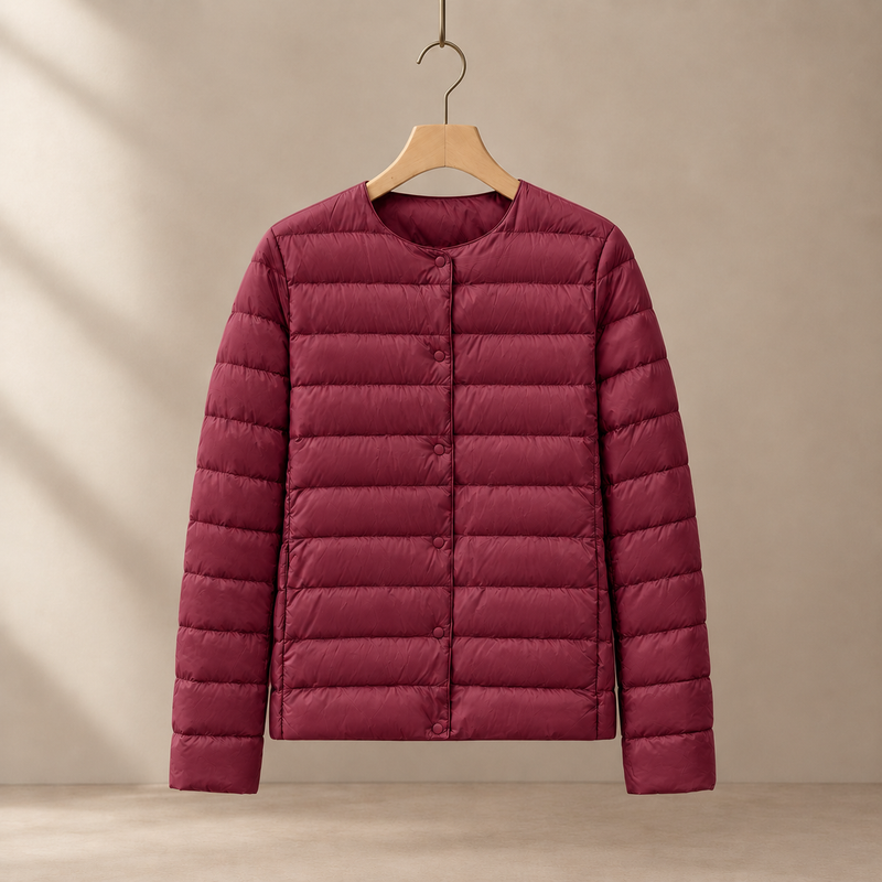 Letitia Quilted Jacket - Wine Red