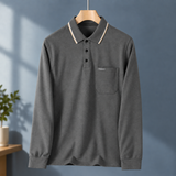 Florian Cotton Polo - Lapel Dark Gray