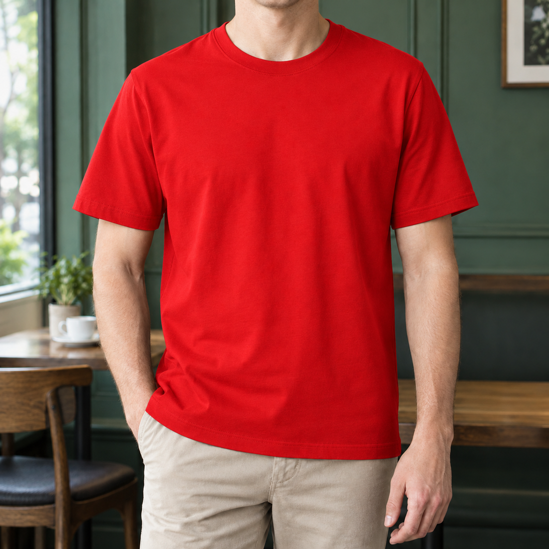 Fintan Crewneck T-Shirt - Red