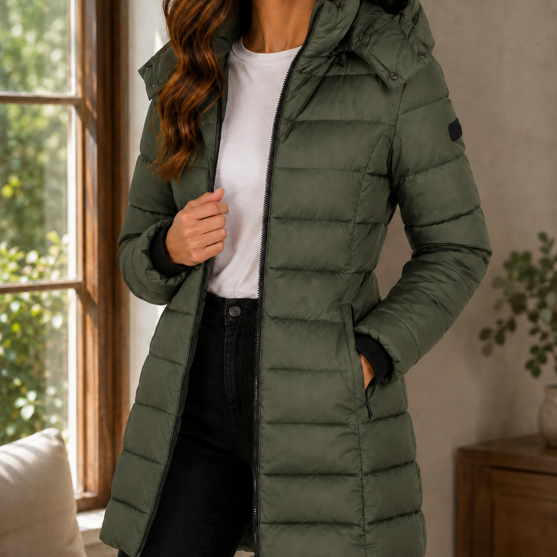 Dahlia-Claire Quilted Jacket - Green