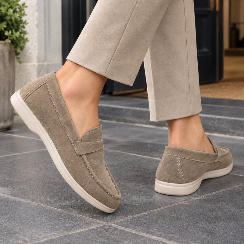 Fornari-Torino Suede Loafers - Camel