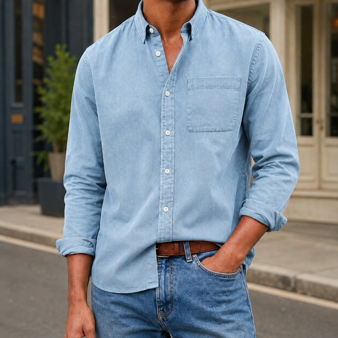 Dario Relaxed Shirt - Light Blue