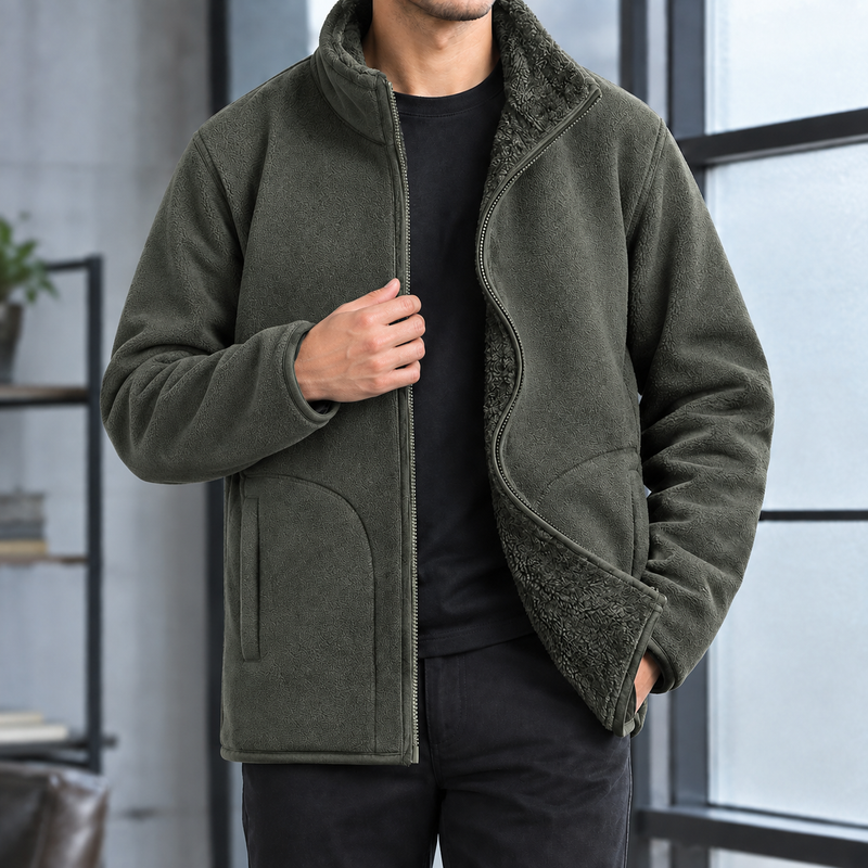 Vaughn Fleece Lined Jacket - Army Green