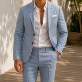 Austin Structured Suit - Light Blue
