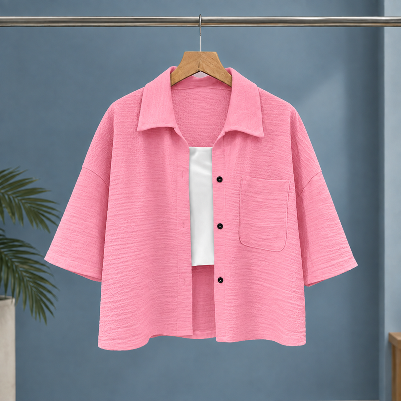 Karen-Rae Textured Shirt - Pink