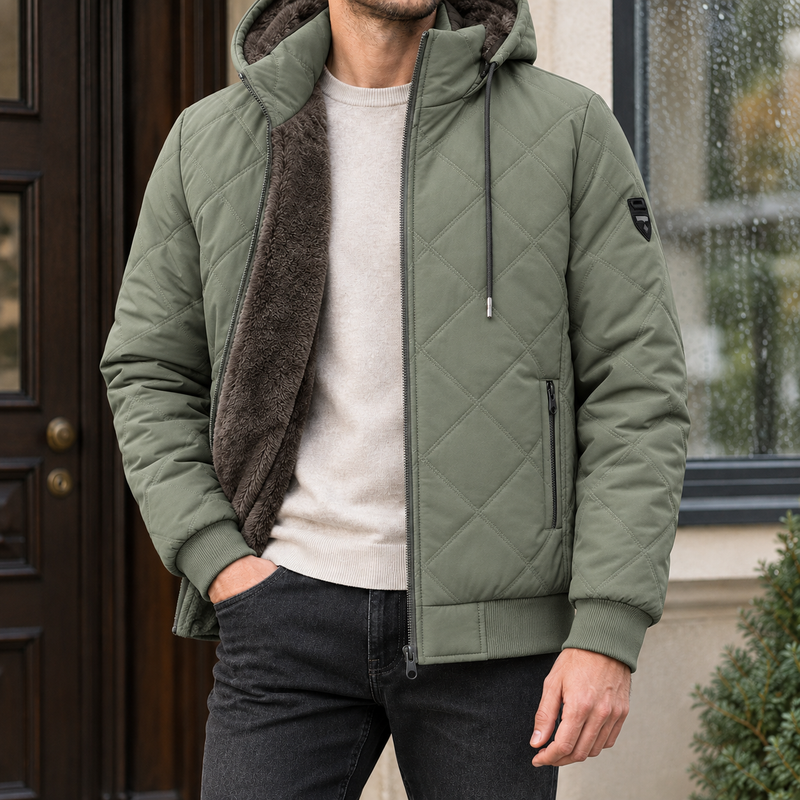Dorian Quilted Jacket - Military Green