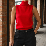 Sabine-Skye Turtleneck Sweater - Red