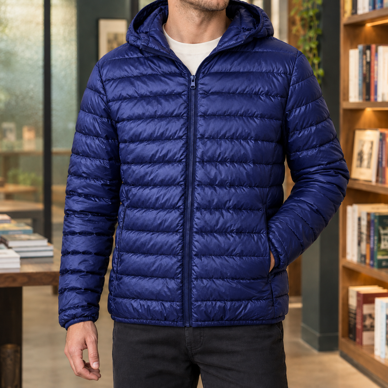 Marco Hooded Jacket - Navy Blue