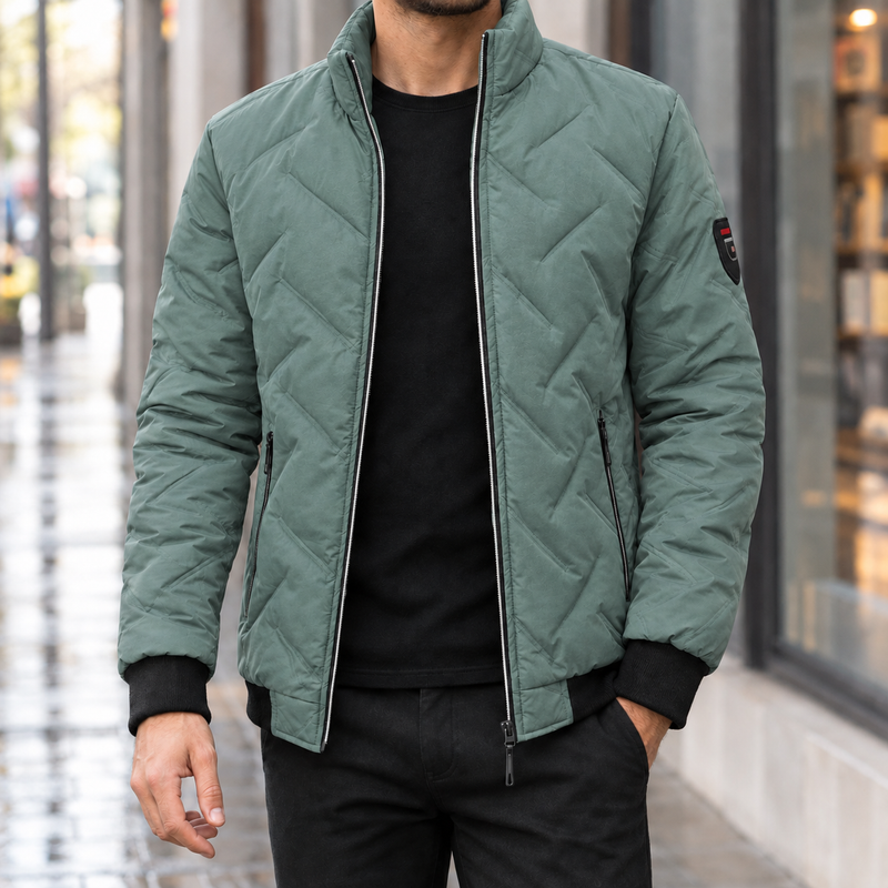 Austin Quilted Jacket - Bean Green