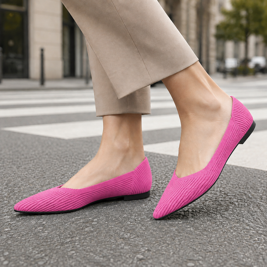 Bolzano Ribbed Pumps - Pink