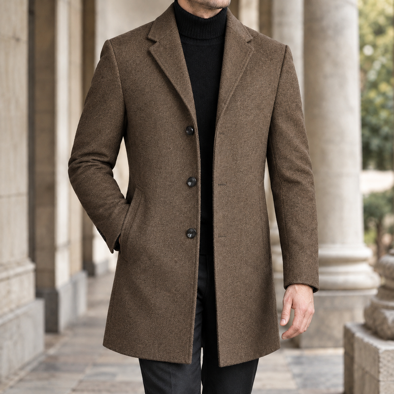Blake Tailored Coat - Camel Cafe