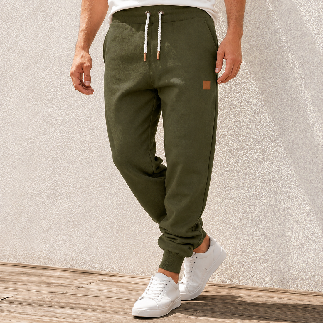 Austin Relaxed Joggers - Olive Green