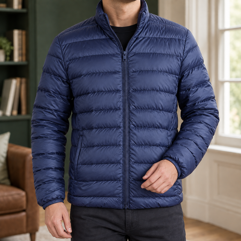 Carter Quilted Jacket - Navy Blue