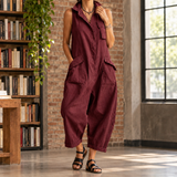 Shannon-Jade Utility Jumpsuit - Wine Red