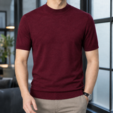 Daniel Mock Neck Sweater - Burgundy
