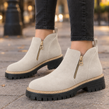 Piccini Side Zip Boots - Off White