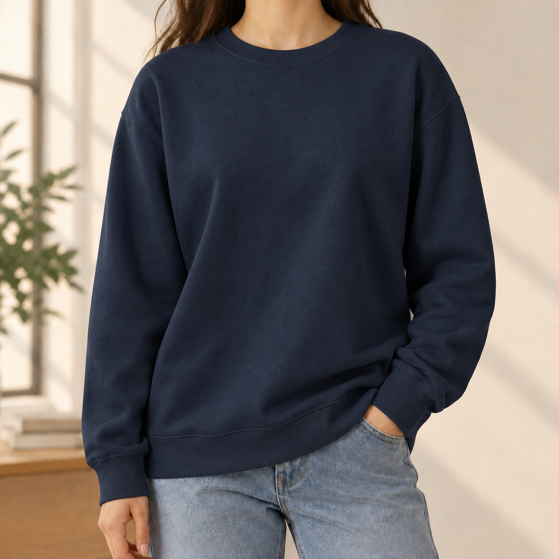 Mason Relaxed Sweatshirt - Navy Blue