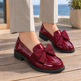 Taormina-Firenze Bow Loafers - Wine Red
