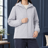 Valerie Hooded Down Jacket - Light Gray