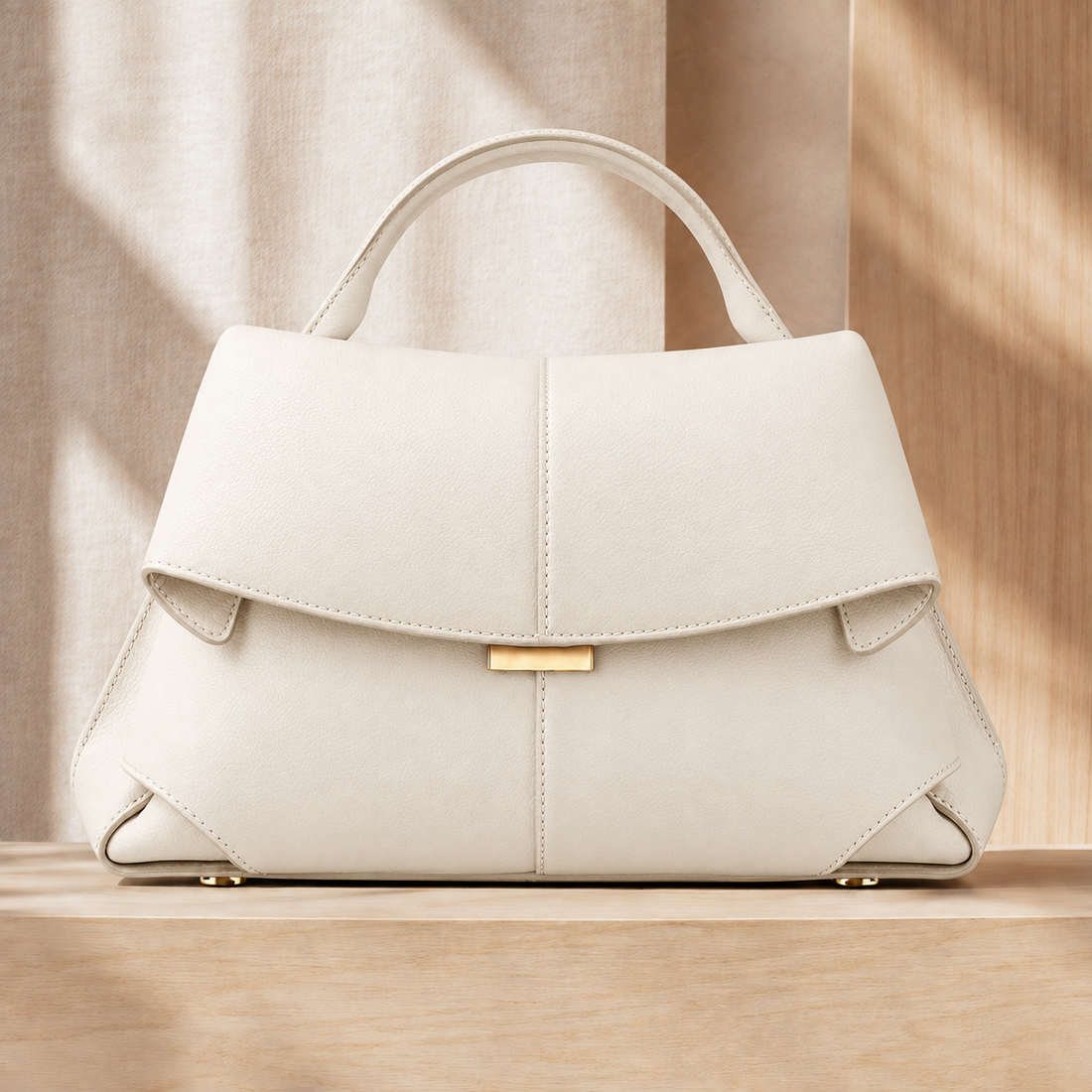 Matera Sculpted Handbag - White