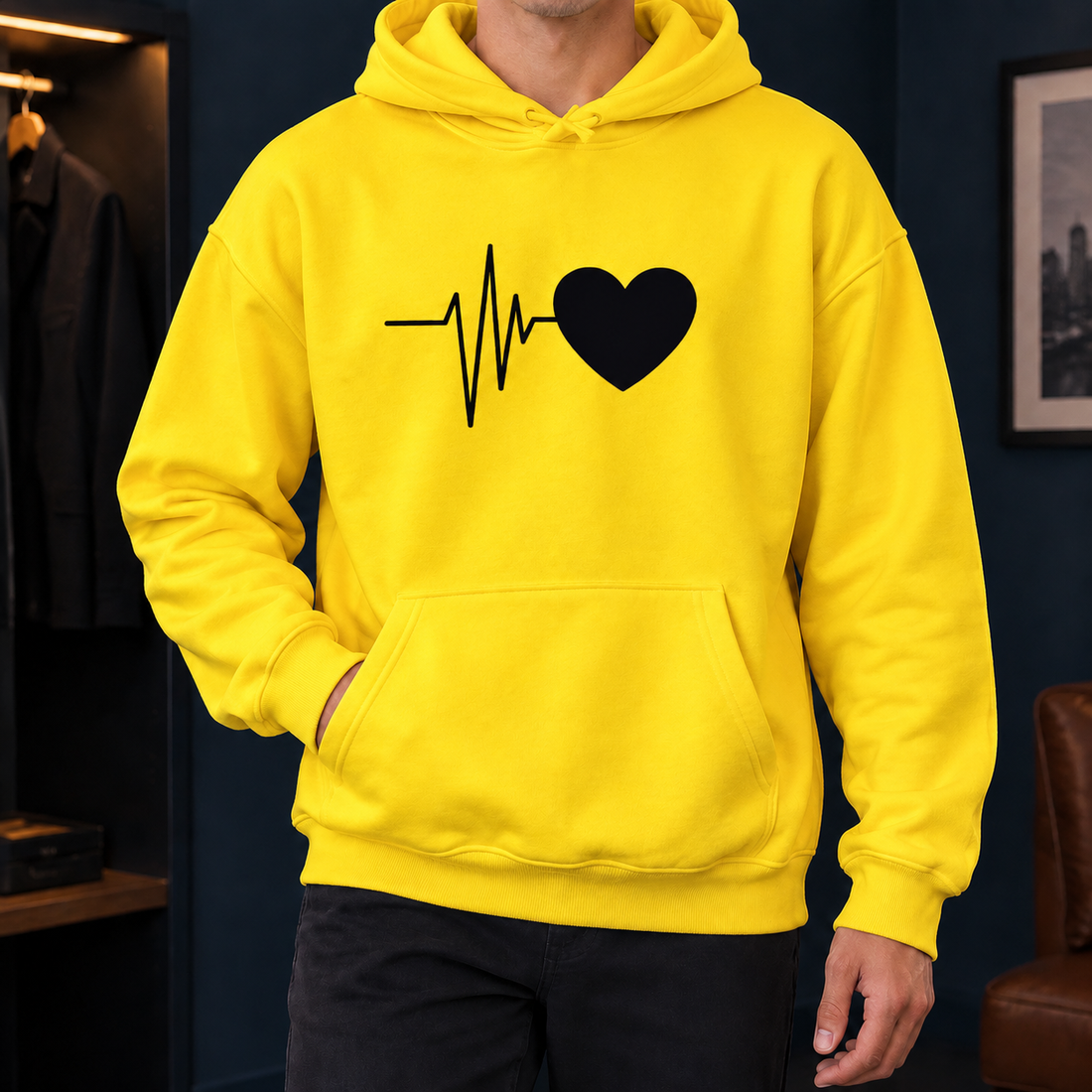 Oliver Heartbeat Hoodie - Yellow