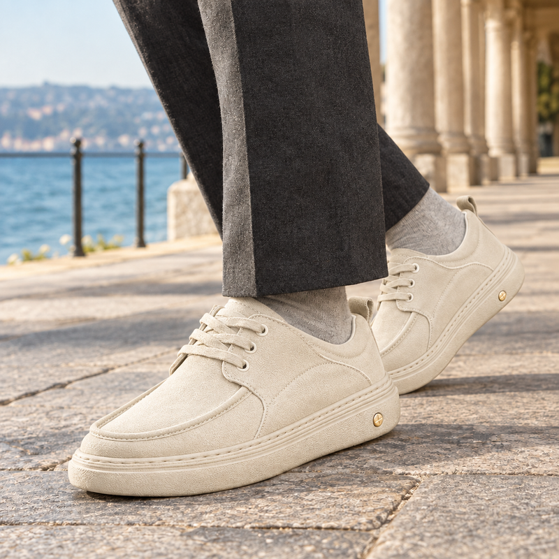 Foligno-Capri Leather Derby Shoes - Off White