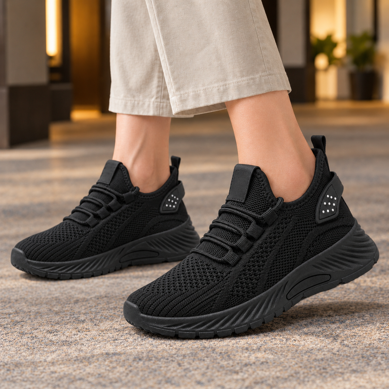 Cervini Breathable Sneakers - Black