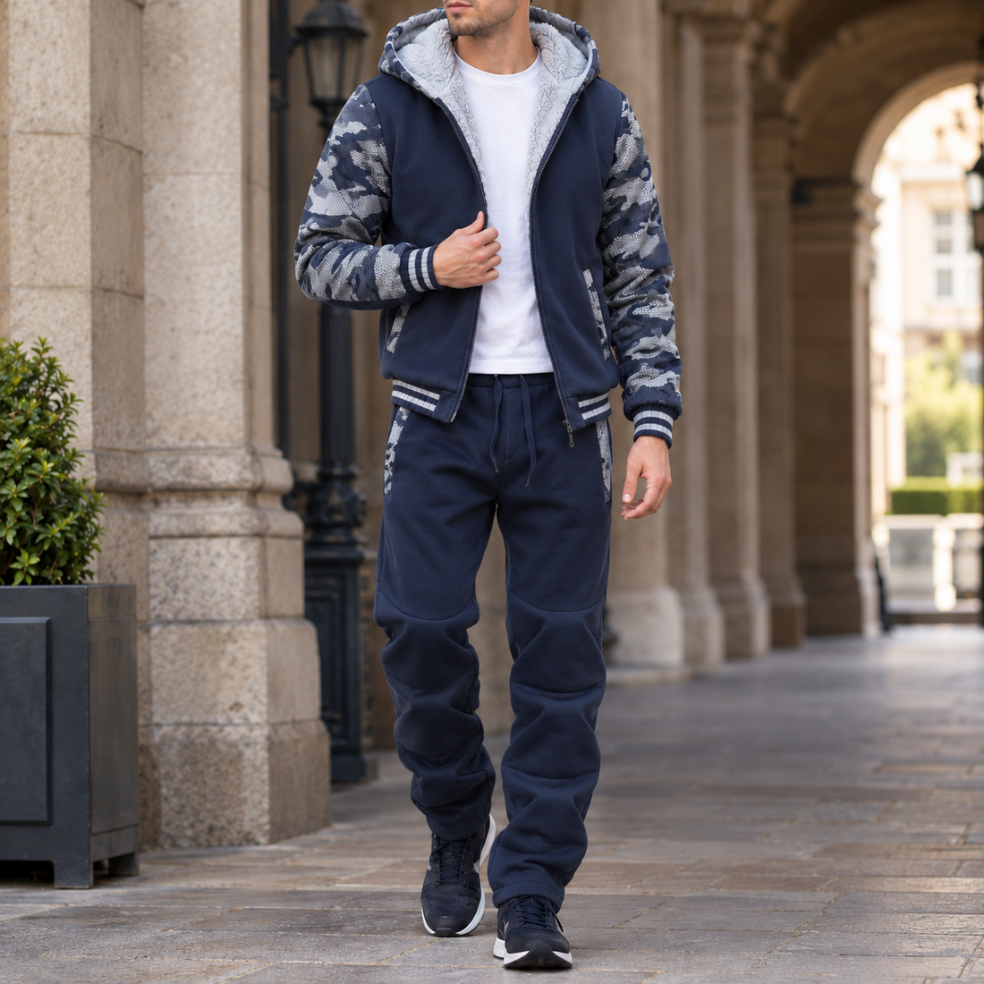 Mortimer Hooded Tracksuit - Dark Blue