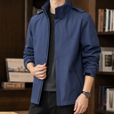 Erasmus Stand Collar Jacket - Men's Model-dark Blue