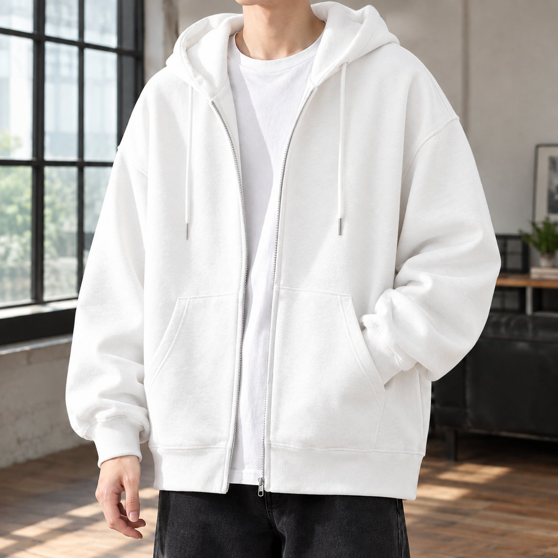 Florian Oversized Hoodie - White