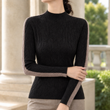 Valentina-Lane Textured Sweater - Gray Coffee Black